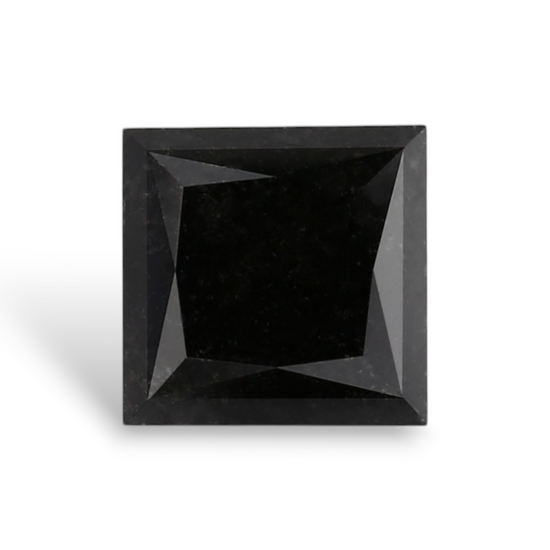 1.27 Carat Natural Black Princess Diamond GIA