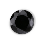 1.71 Carat Natural Black Round Diamond GIA