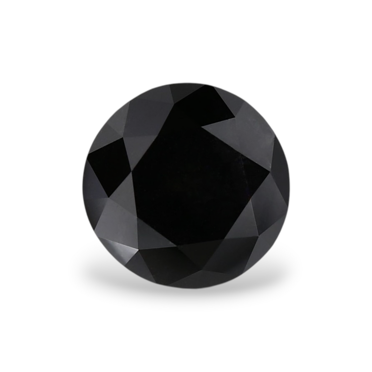 1.9 Carat Natural Black Round Diamond GIA