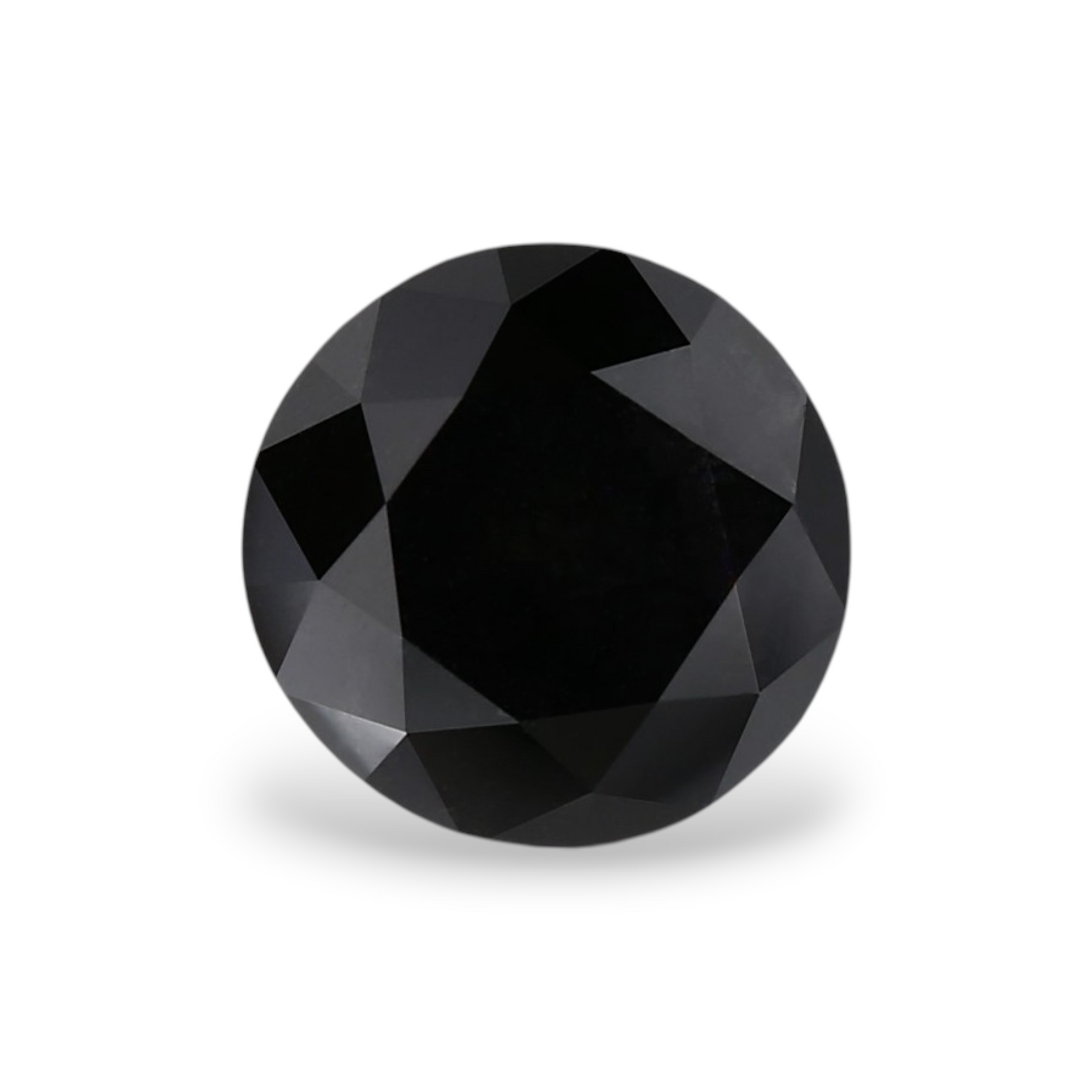 1.9 Carat Natural Black Round Diamond GIA