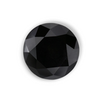1.9 Carat Natural Black Round Diamond GIA