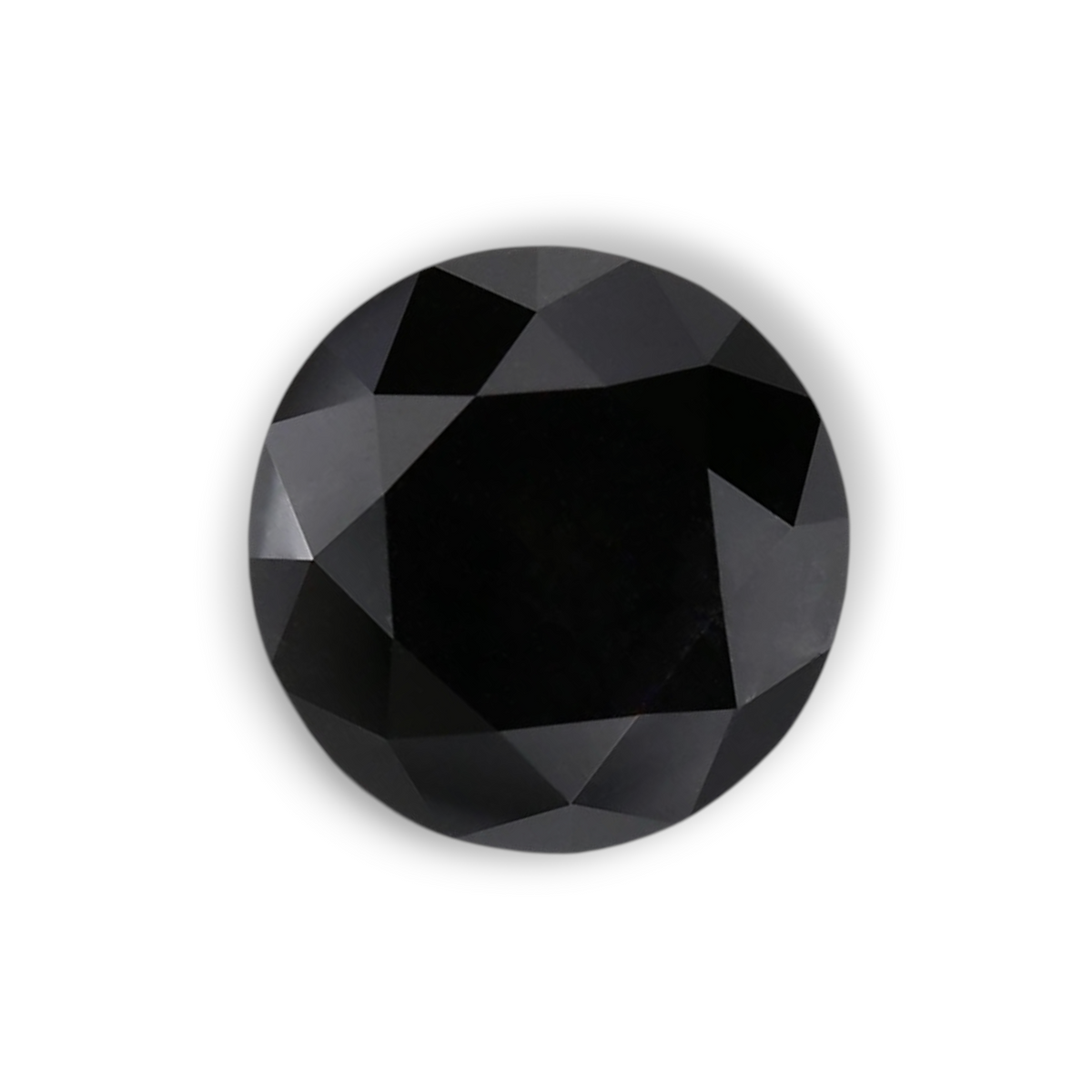 1.9 Carat Natural Black Round Diamond GIA