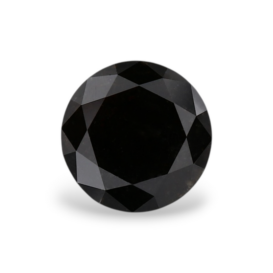 1.18 Carat Natural Black Round Diamond GIA