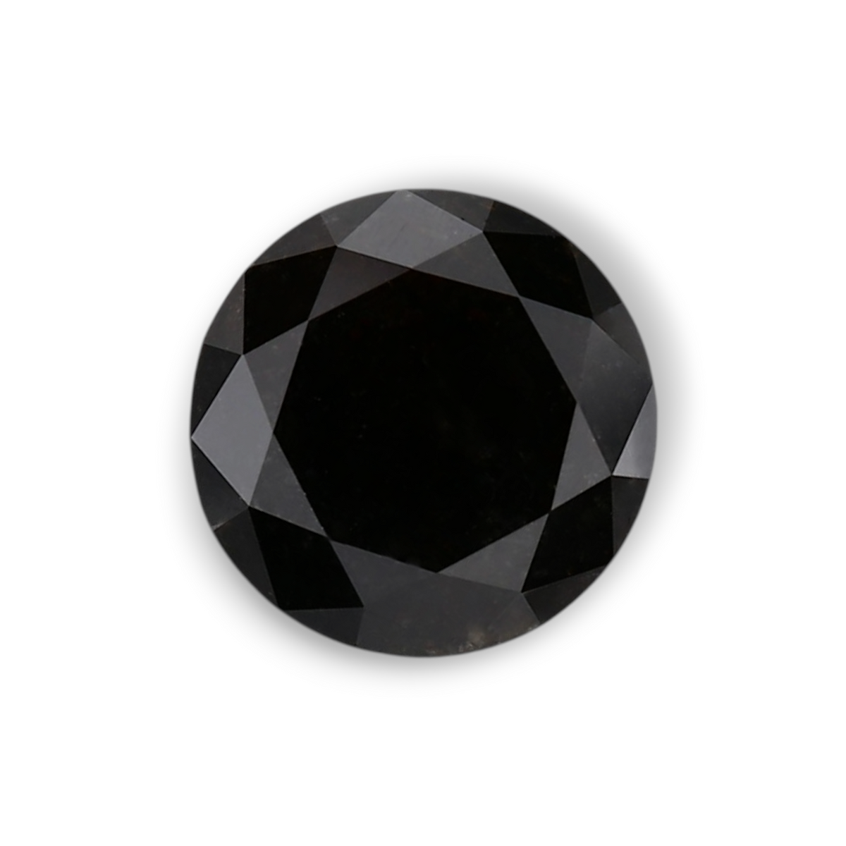 1.18 Carat Natural Black Round Diamond GIA