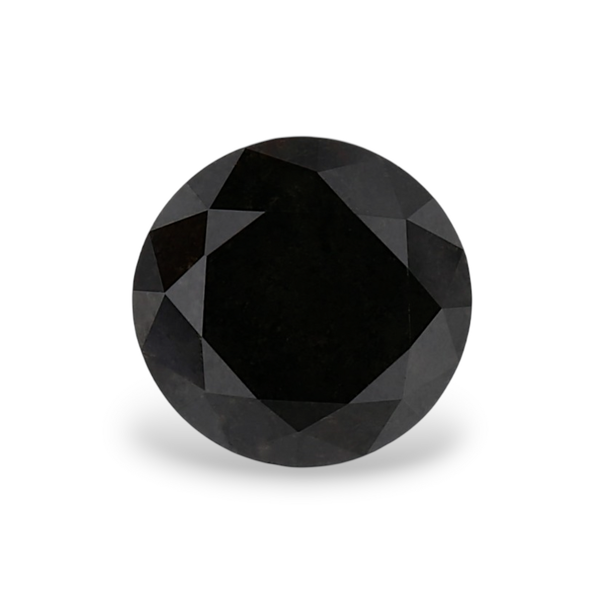 1.21 Carat Natural Black Round Diamond GIA
