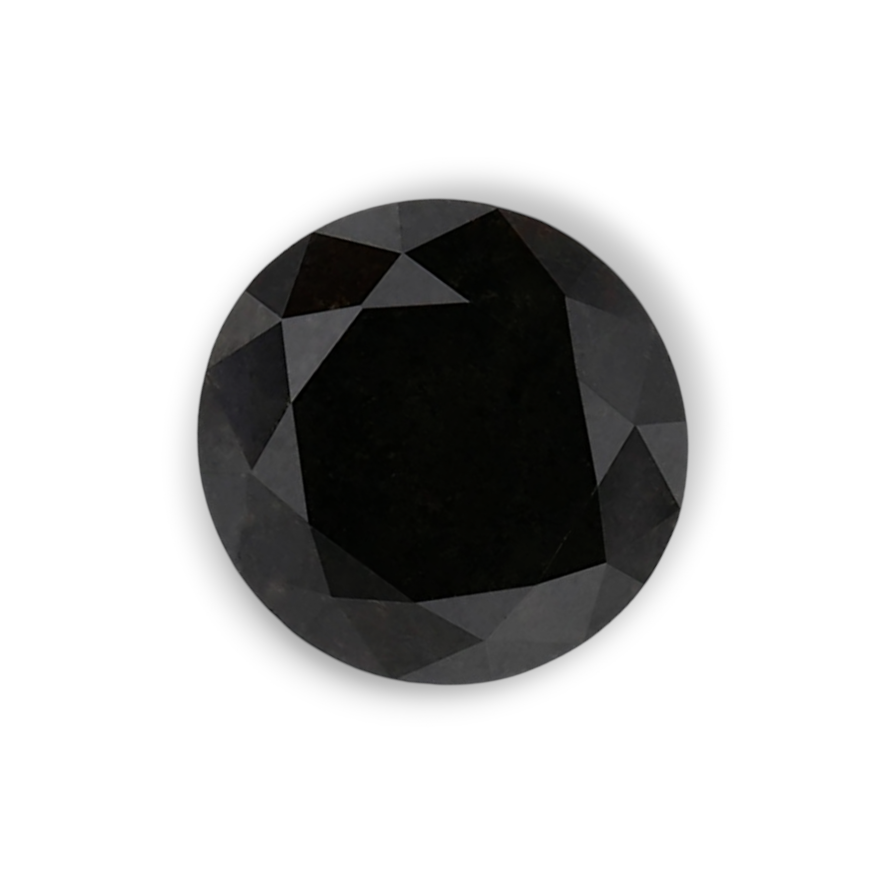 1.21 Carat Natural Black Round Diamond GIA