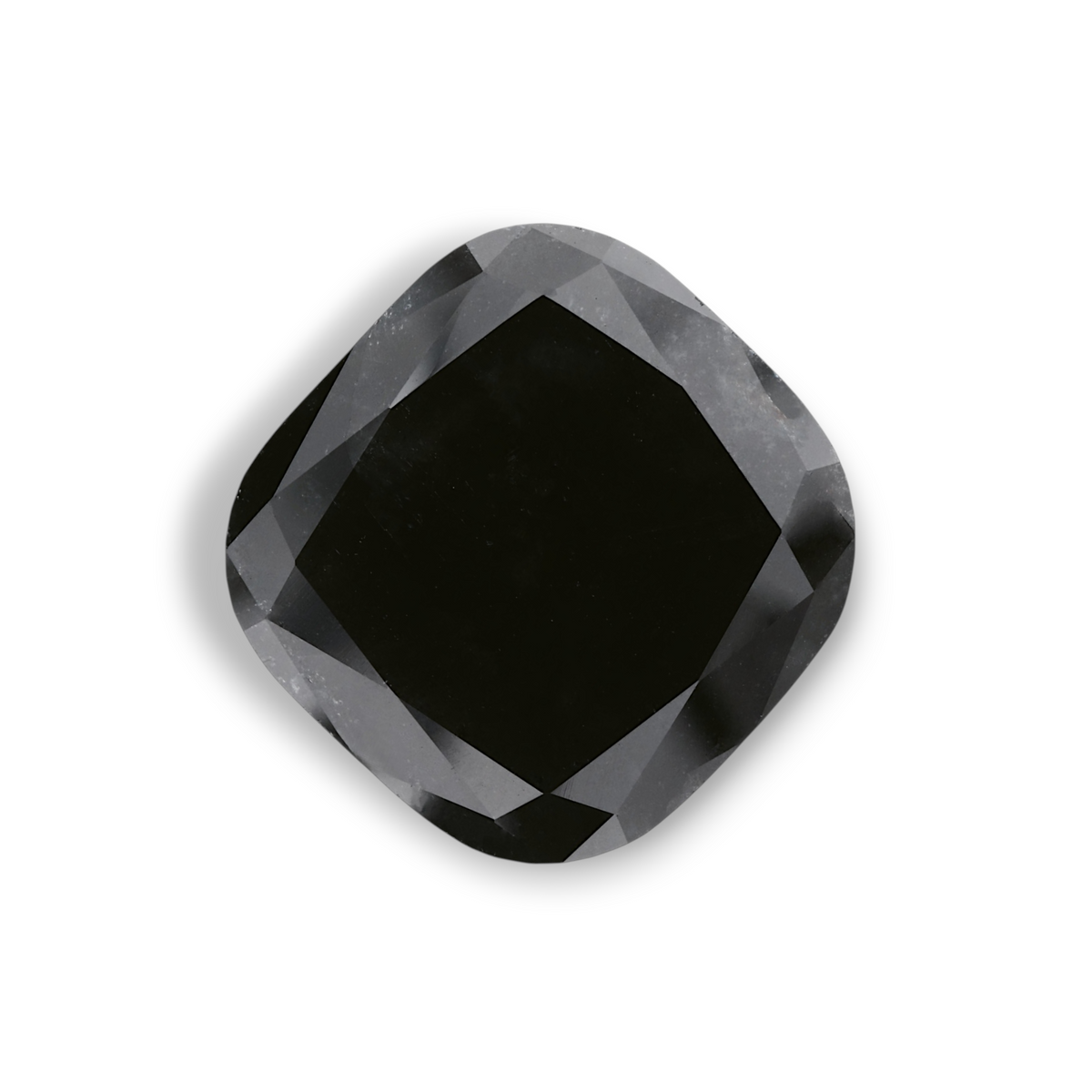 26.65 Carat Natural Black Cushion Diamond GIA
