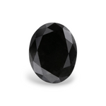 1.55 Carat Natural Black Oval Diamond GIA