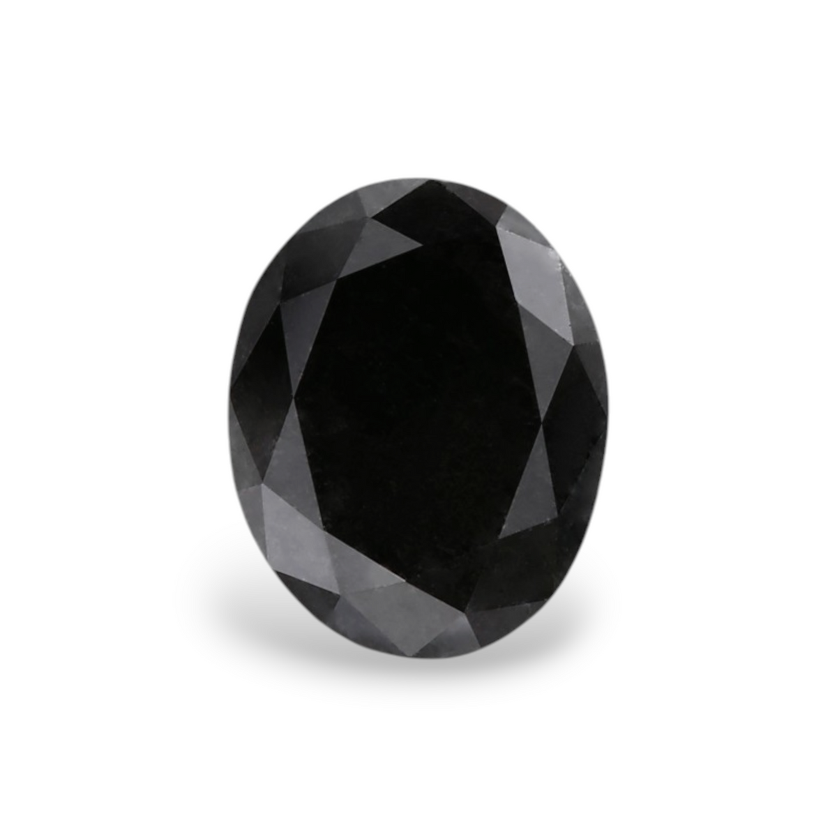 1.55 Carat Natural Black Oval Diamond GIA