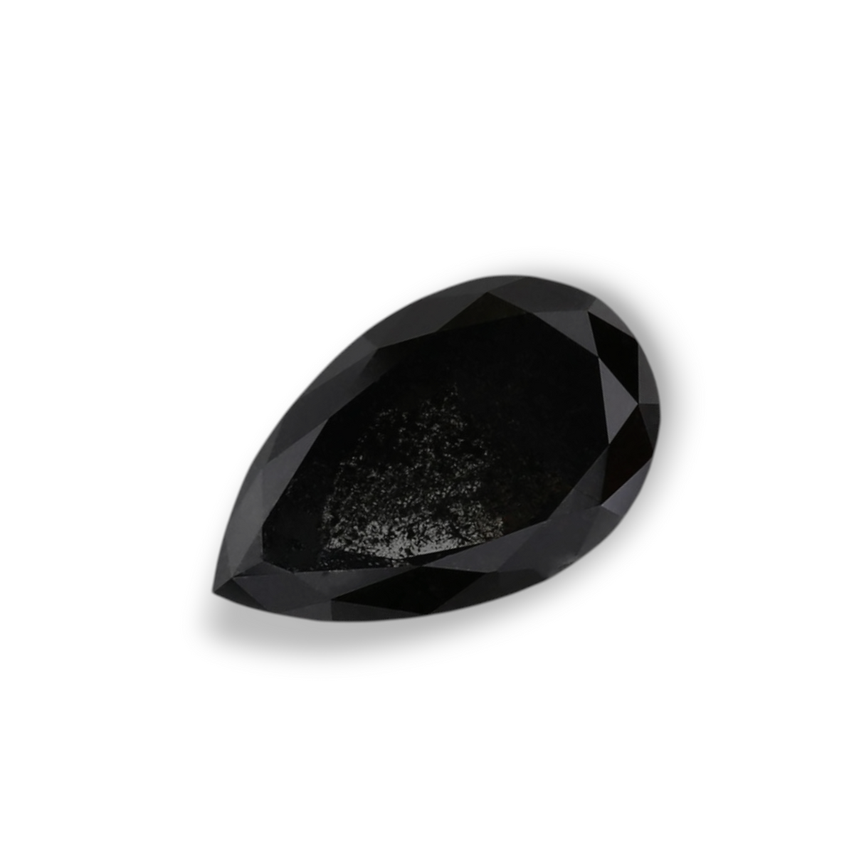 1.36 Carat Natural Black Pear Diamond GIA