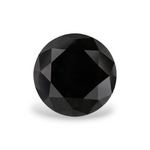 3.27 Carat Natural Black Round Diamond GIA
