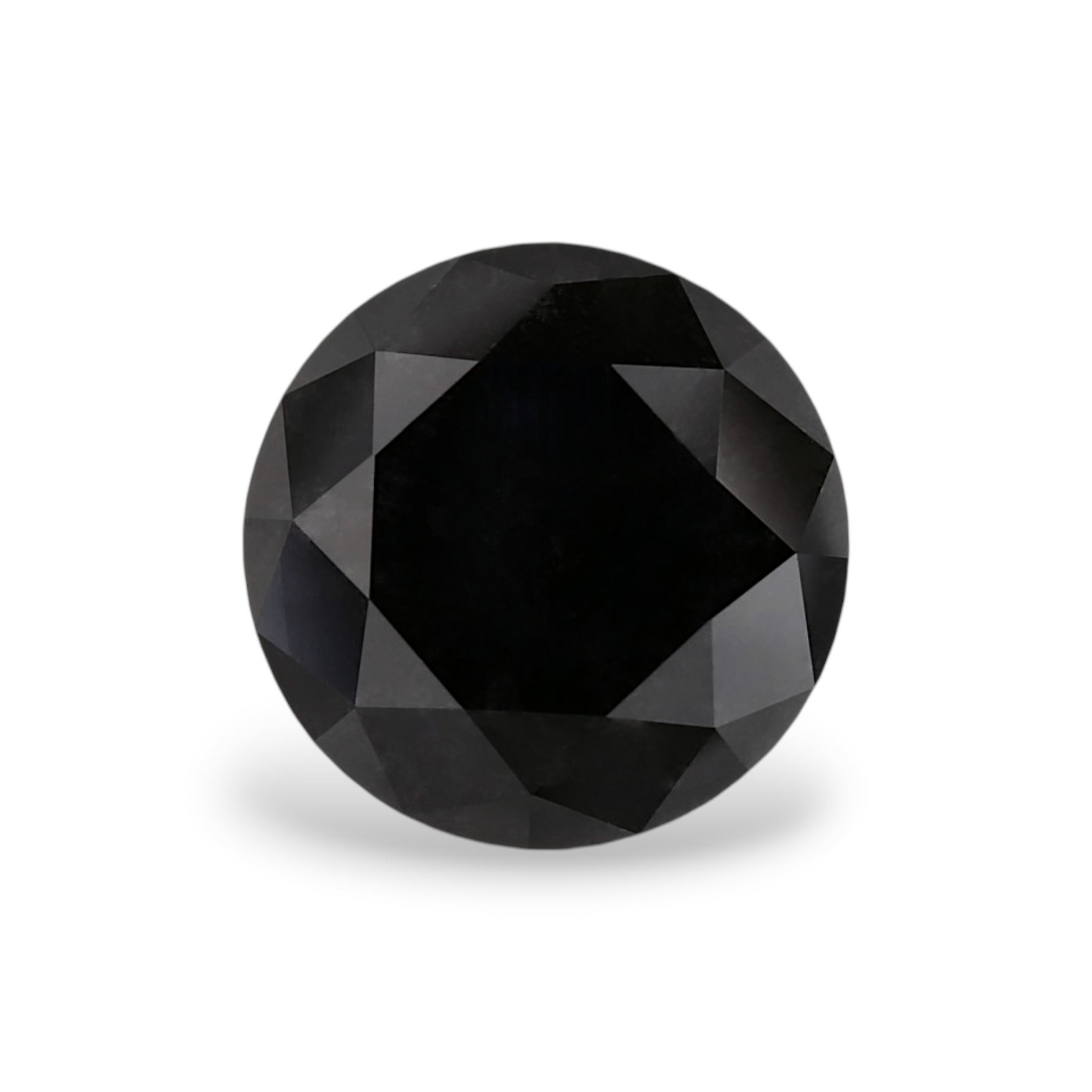 3.27 Carat Natural Black Round Diamond GIA
