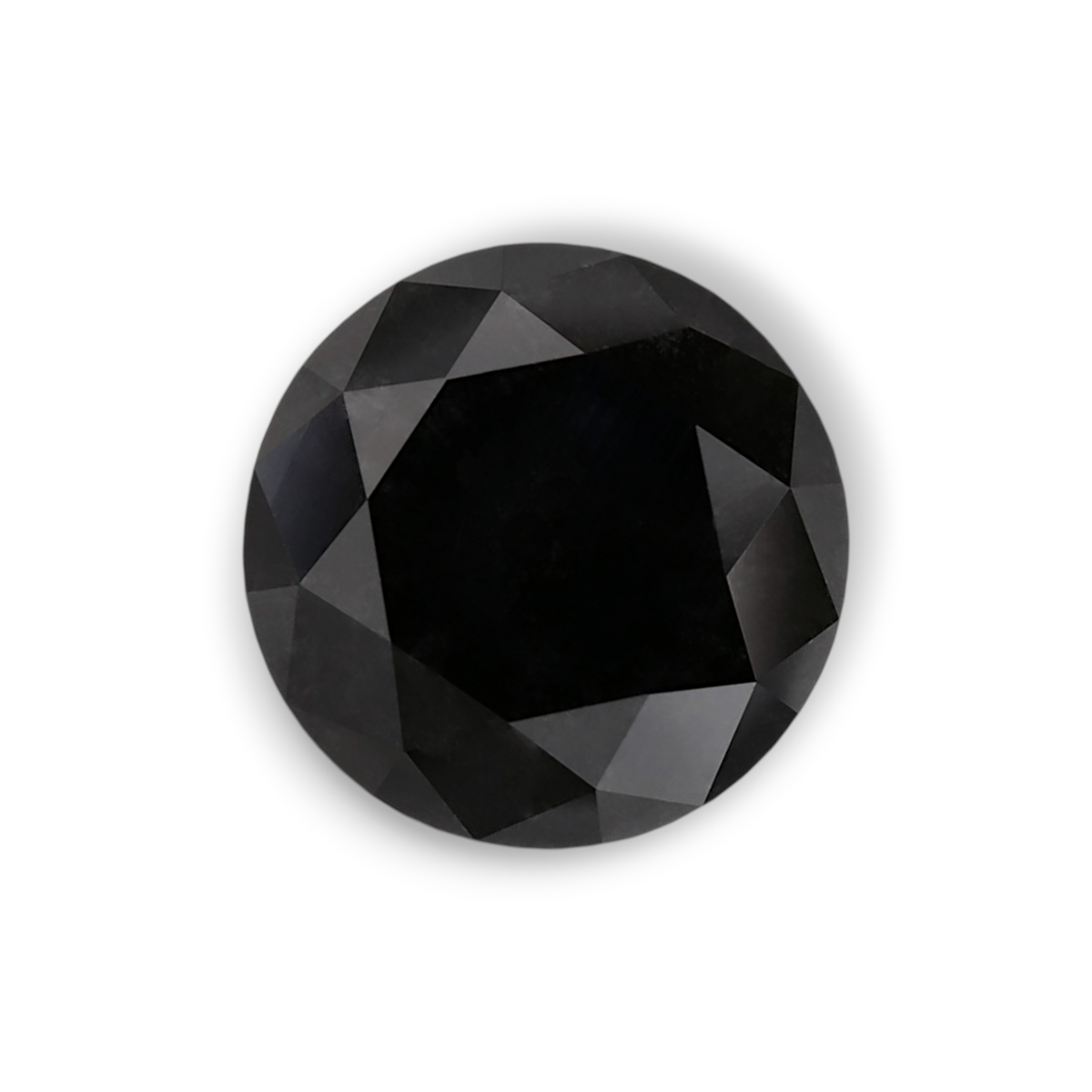 3.27 Carat Natural Black Round Diamond GIA