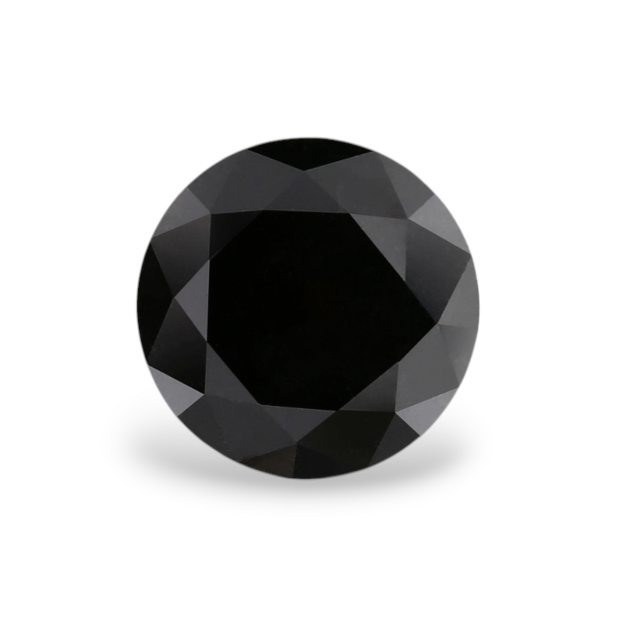 1.52 Carat Natural Black Round Diamond GIA