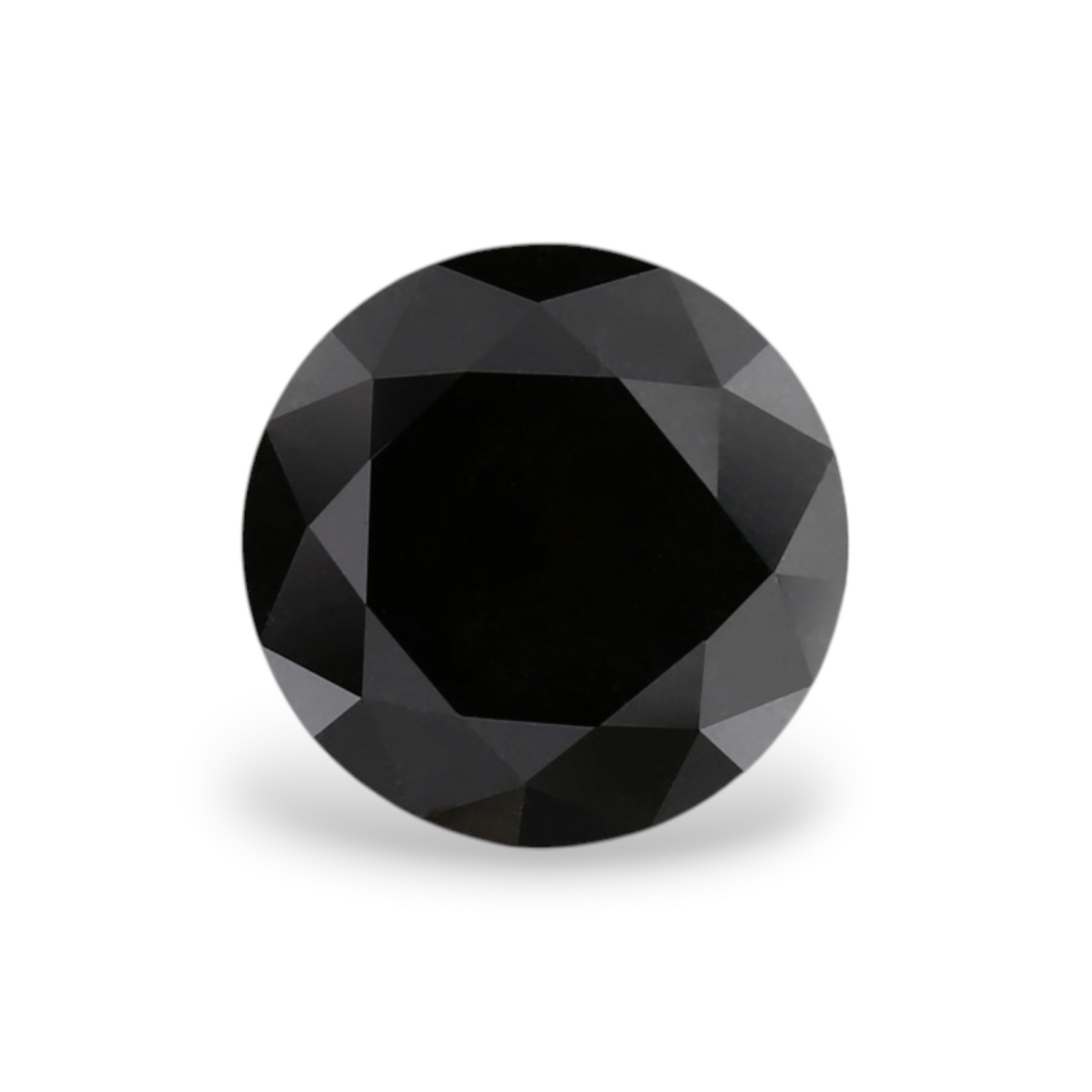 1.52 Carat Natural Black Round Diamond GIA