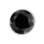 1.52 Carat Natural Black Round Diamond GIA