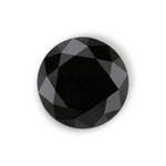 1.71 Carat Natural Black Round Diamond GIA