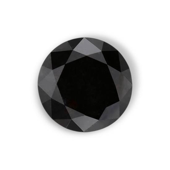 1.04 Carat Natural Black Round Diamond GIA