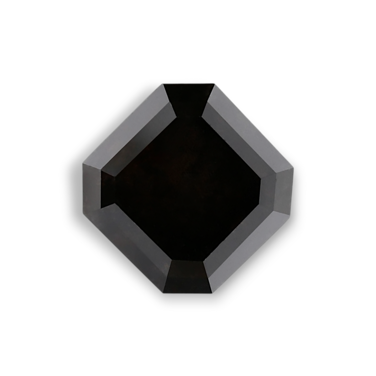 2.1 Carat Natural Black Sq emerald Diamond GIA