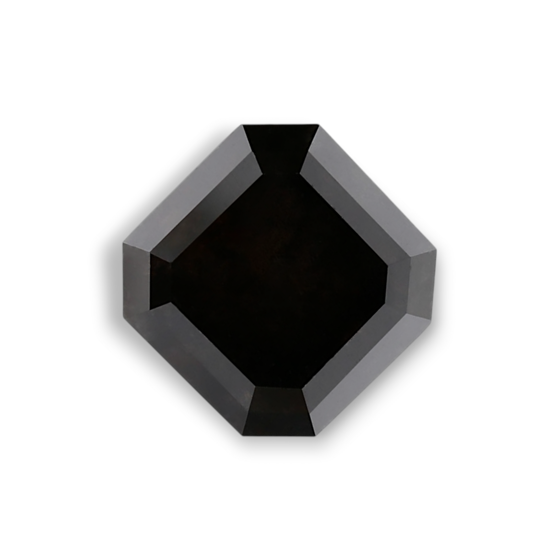 2.1 Carat Natural Black Sq emerald Diamond GIA