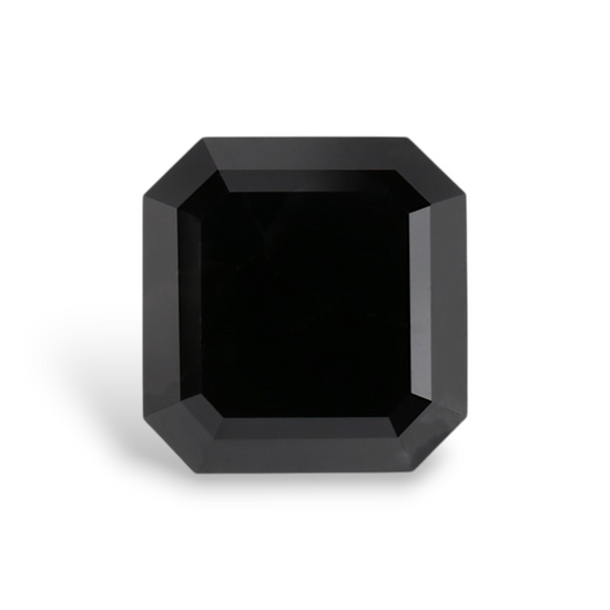 2.71 Carat Natural Black Sq emerald Diamond GIA