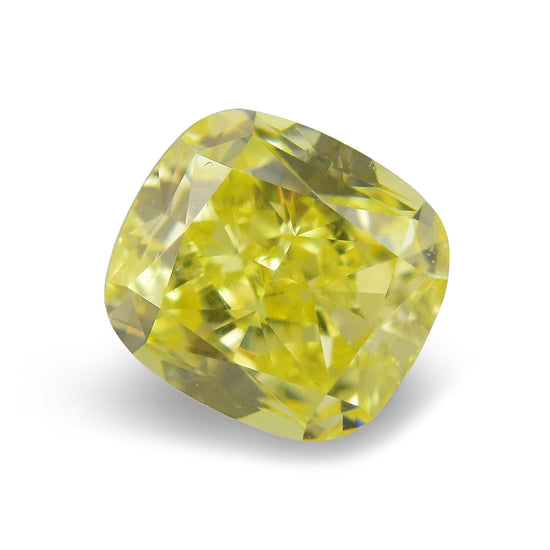 0.69 Carat Fancy Yellow Cushion Diamond SI2 GIA