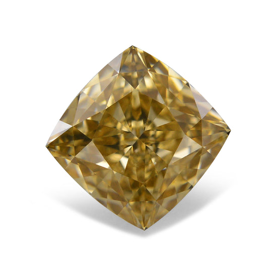 0.73 Carat Fancy Brown Yellow Cushion Diamond VS2 GIA