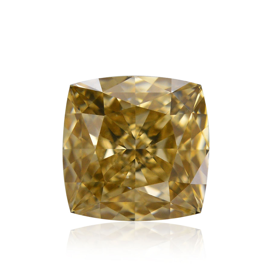ألماسة وسادة Fancy Brown Yellow بوزن 0.73 قيراط VS2 GIA