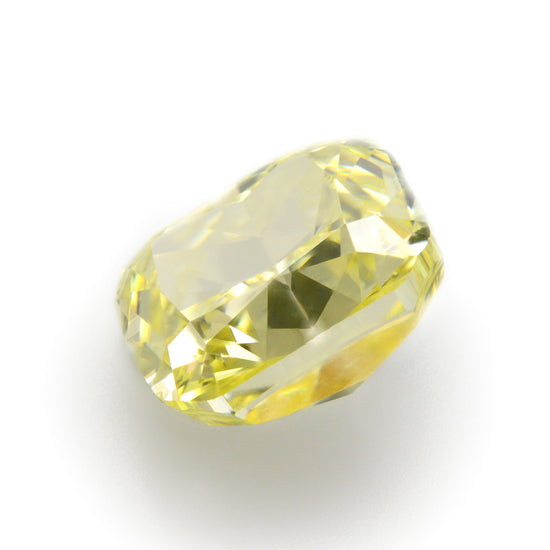 0.60 Carat Fancy Intense Yellow Cushion Diamond VS2 GIA