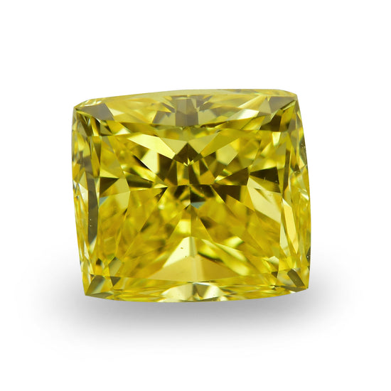 0.50 Carat Fancy Vivid Yellow Cushion Diamond SI1 GIA
