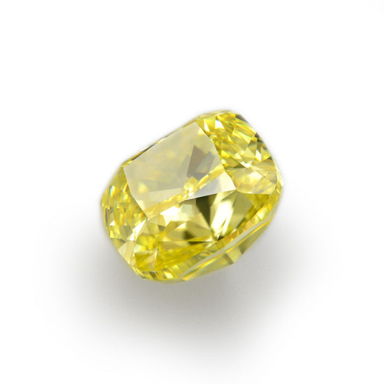1.00 Carat Fancy Vivid Yellow Cushion Diamond VS2 GIA