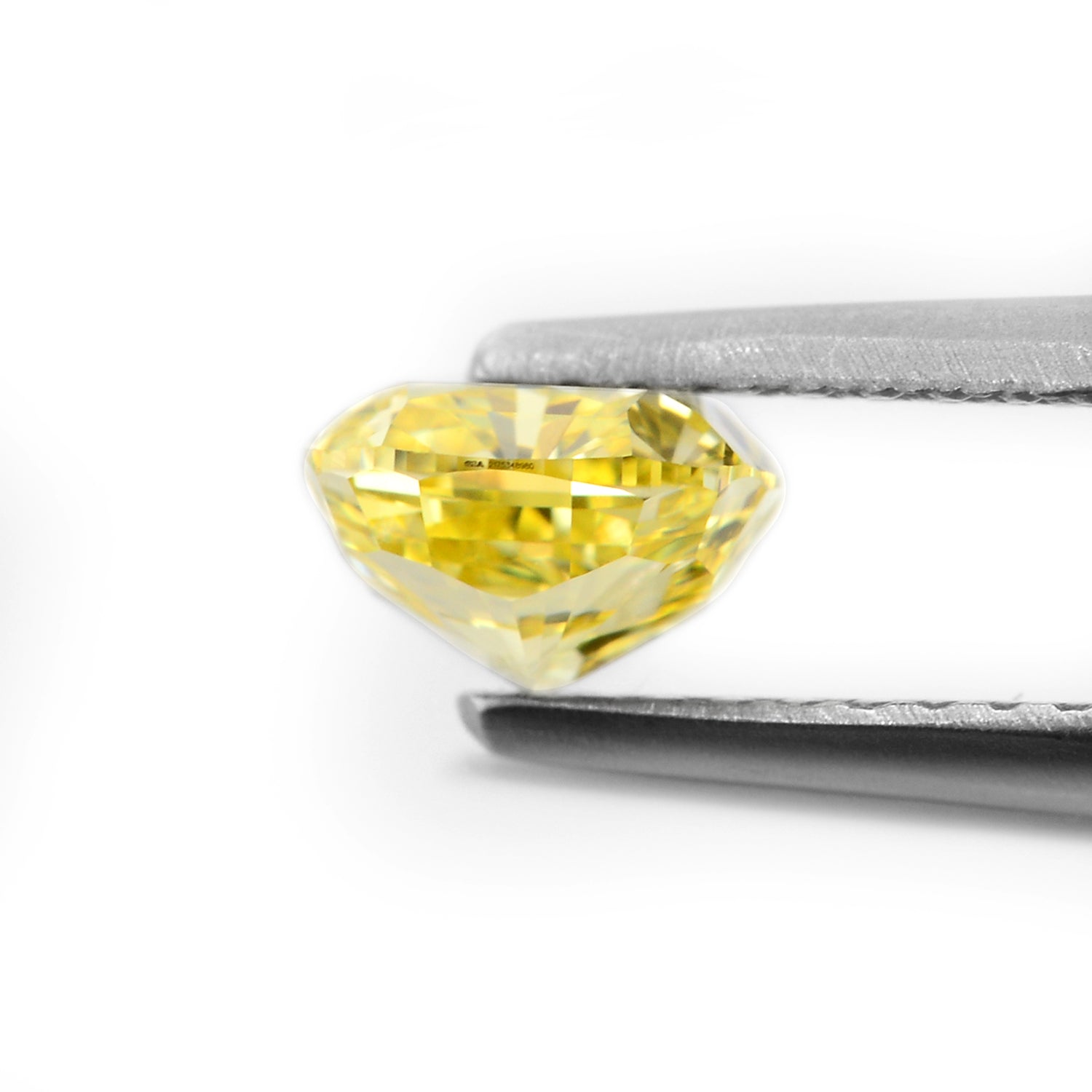 1.01 Carat Fancy Vivid Yellow Cushion Diamond VVS2 GIA