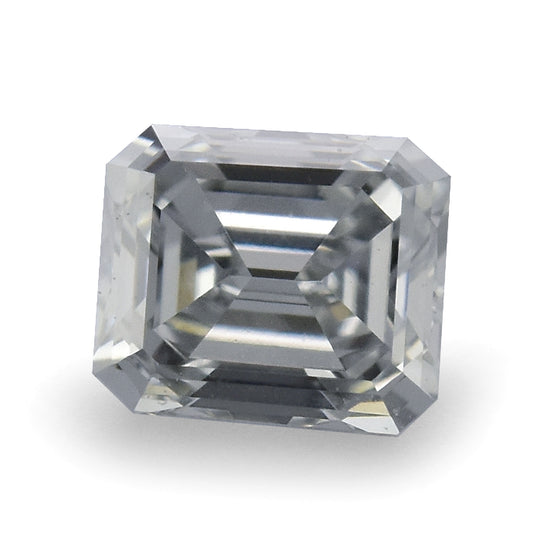 0.17 Carat Fancy Light Gray Blue Emerald Diamond VVS2 GIA
