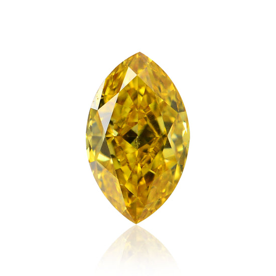 0.22 Carat Fancy Vivid Orange Yellow Marquise Diamond (SI2) GIA