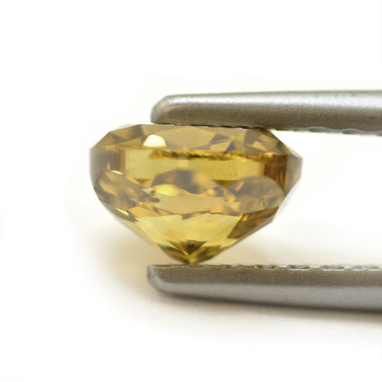0.76 Carat Fancy Deep Brownish Greenish Yellow Oval Diamond (SI1) GIA
