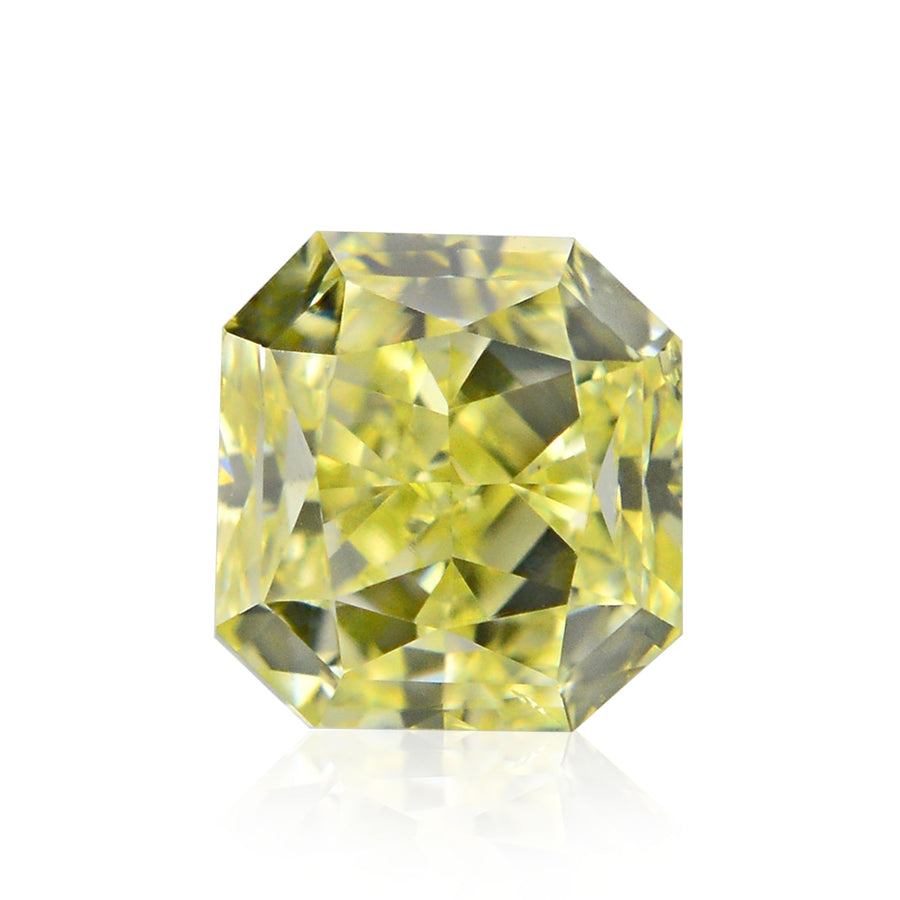 Diamante Radiante Giallo Intenso Fancy 0.40 Carati VS2 IGI