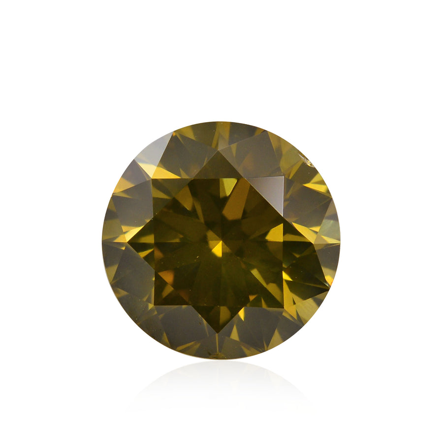 1.40 Carat Fancy Deep Brownish Yellow Round Brilliant Diamond (SI1) GIA