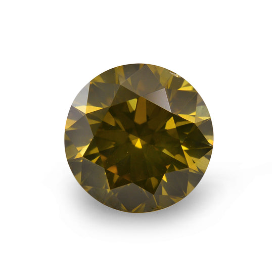 1.40 Carat Fancy Deep Brownish Yellow Round Brilliant Diamond (SI1) GIA