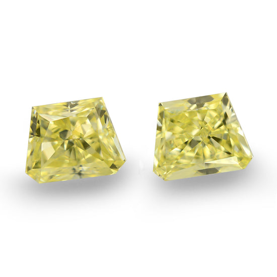 0,60 Karat Fancy Yellow Diamanten im Trapezschliff (VS1)