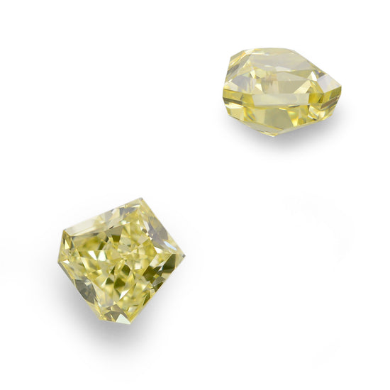 0.72 Carat Fancy Yellow Trapezoid Diamonds (VS1)