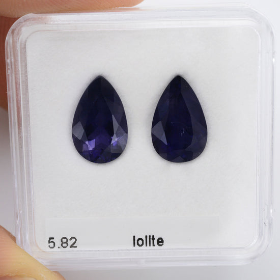 5.82 Carat violet  Pear Iolite