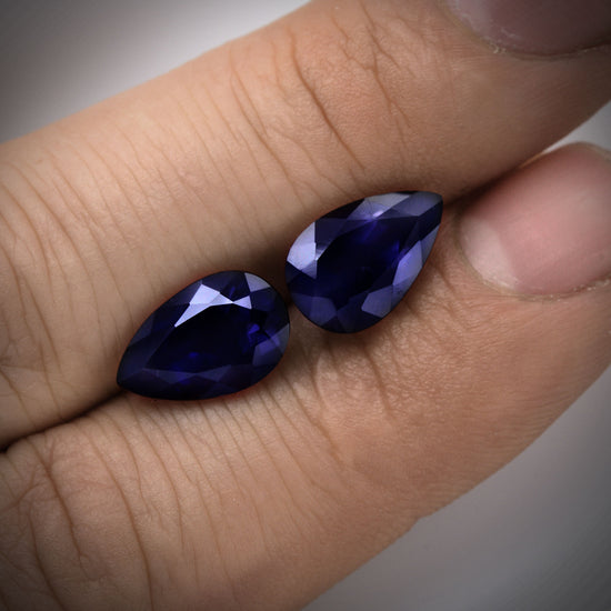 5.82 Carat violet  Pear Iolite