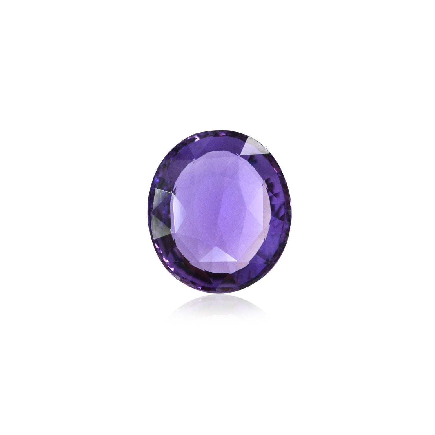 3.07 Carat Purple Oval Sapphire GIC