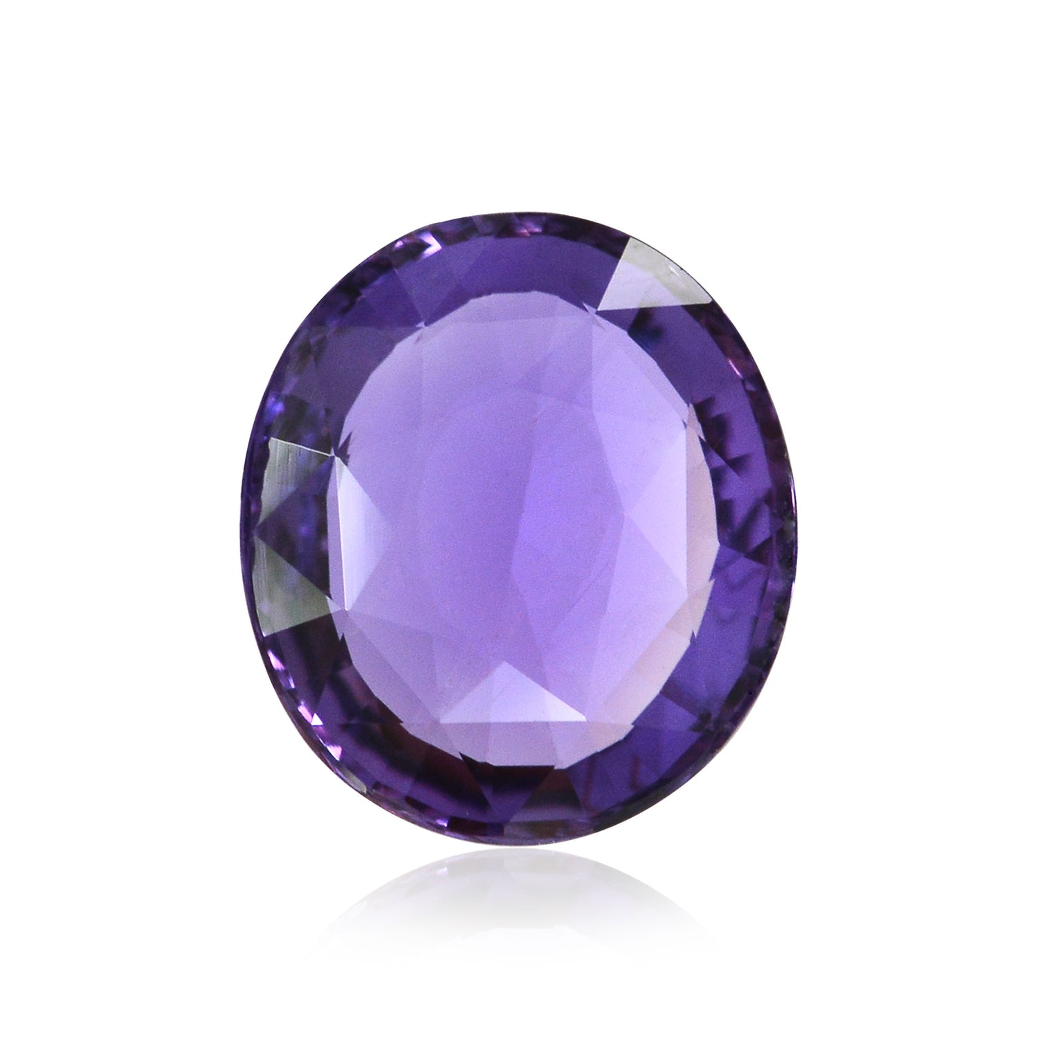 3.07 Carat Purple Oval Sapphire GIC