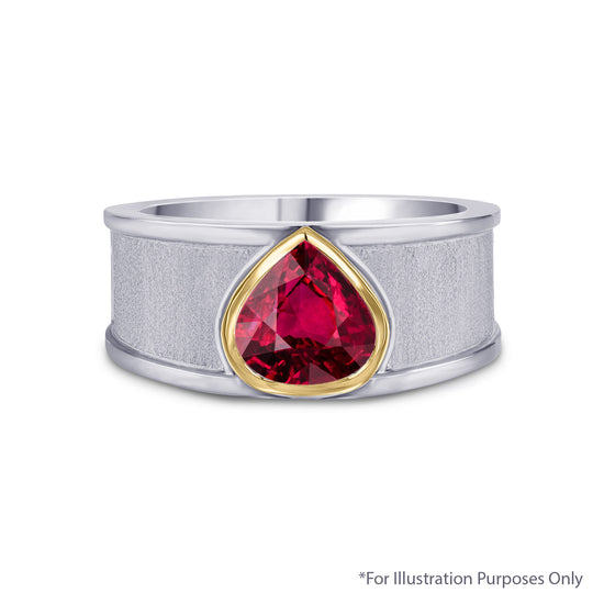 1.70 Carat Red MOZAMBIQUE Pear Ruby CD
