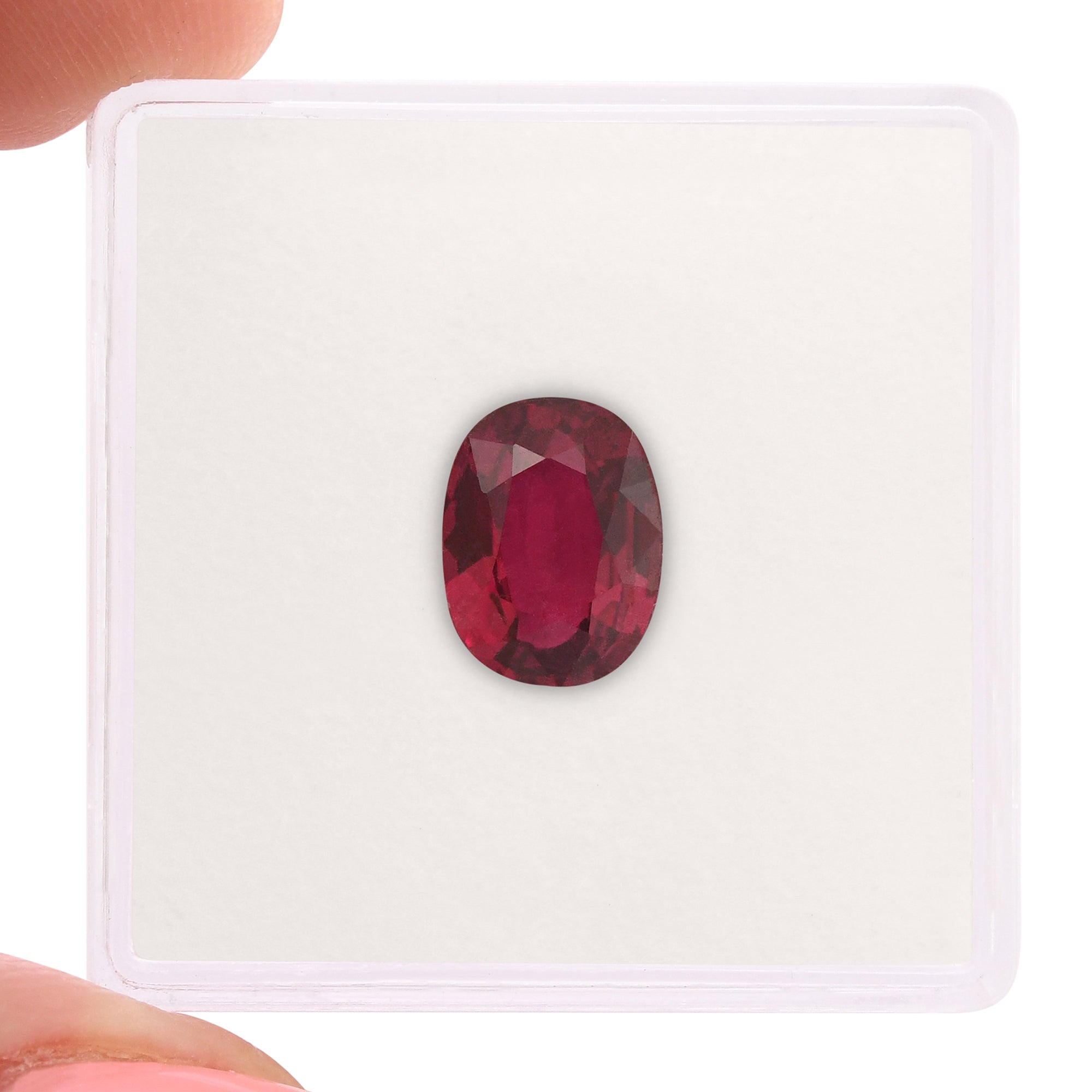 2.06 Carat Red MOZAMBICAN Oval Ruby GRS | LEIBISH