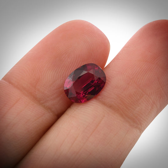 2.06 Carat Red MOZAMBIQUE Oval Ruby GRS