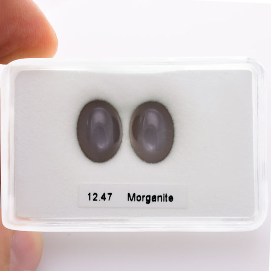 12.47 Carat Gray Oval Morganite