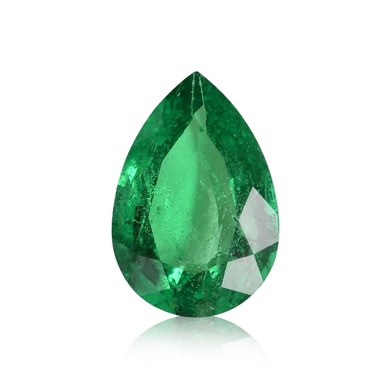 Smeraldo verde a pera da 0,30 carati
