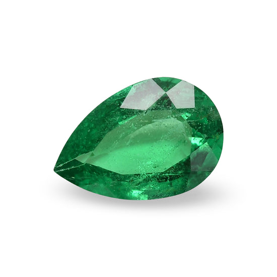 0.30 Carat Green  Pear Emerald